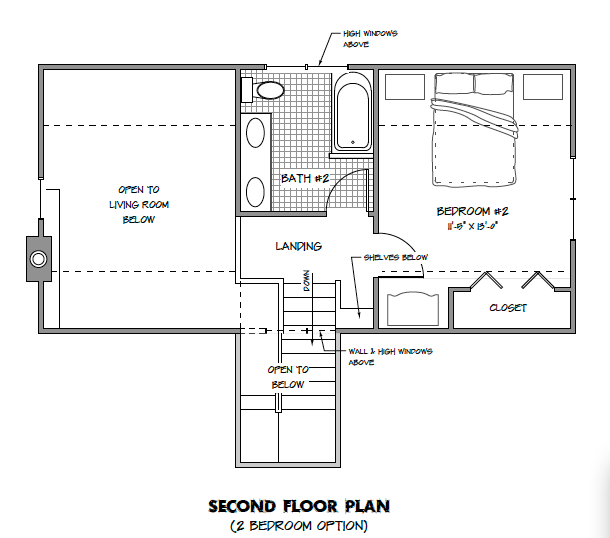 Second floor plan two bedroom option THOMAS LAWTON
